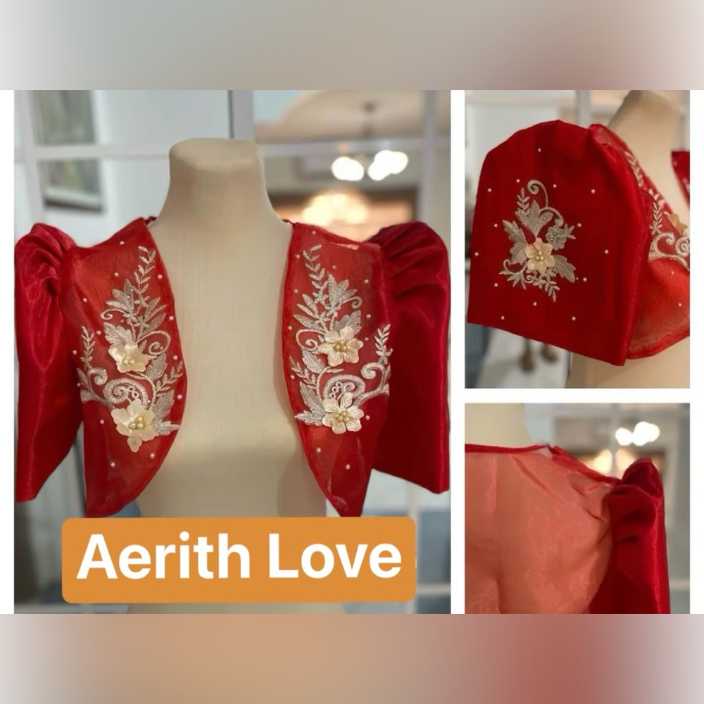 Filipiniana Bolero Lady barong Traditional National Costume  embroidery XL